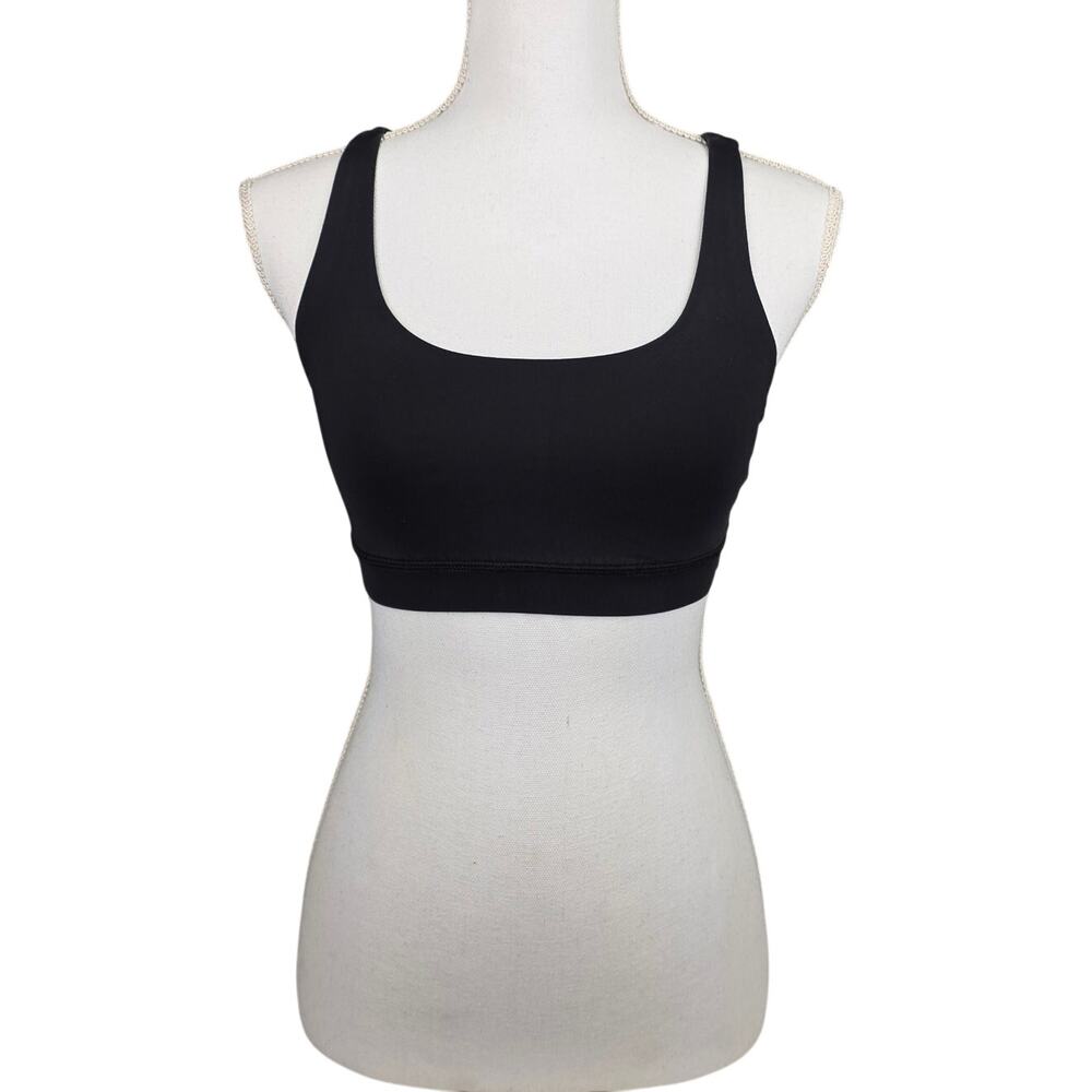 LULULEMON ENERGY BRA LONG LINE – BLACK – SIZE 4 – STRAPPY BACK / EXTENDED BAND